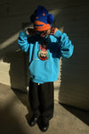Walter Van BeirendonCK large hoodie AW22-23 8006 blue